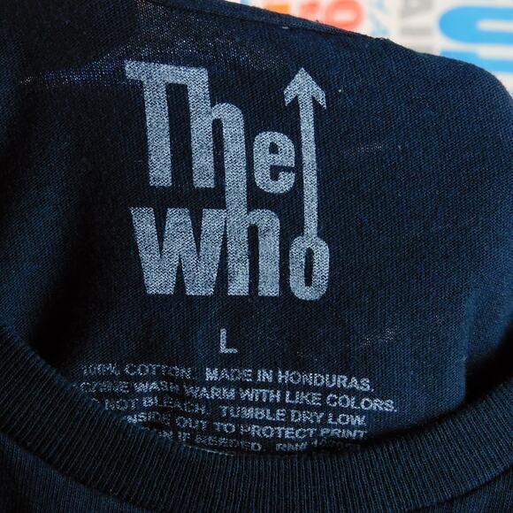 The Who Hits Back Tour 2022 T Shirt Size L Double Sided Dates Rock Band Merch - Picture 3 of 5